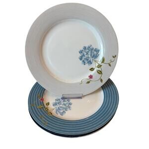 4pc Laura Ashley Heritage Collectables Floral Dinner Plates 10.25" Ceramic NEW